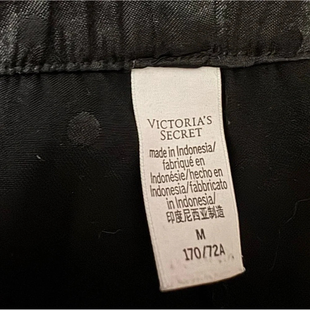 Victoria's Secret black polka dot satin pyjama pants - Picture 3 of 6